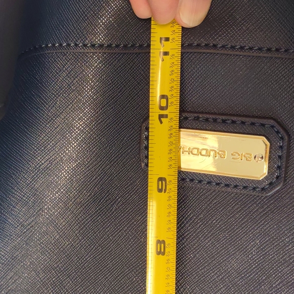 Big Buddha Navy/Orange Perforated Vegan Leather Tote - Picture 15 of 16